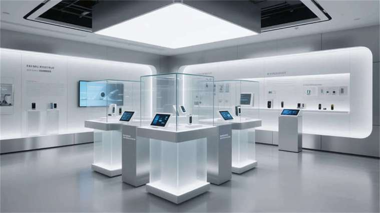 合肥光電科技廠展廳裝修設(shè)計(jì)效果圖賞析 光與科技的融合之美